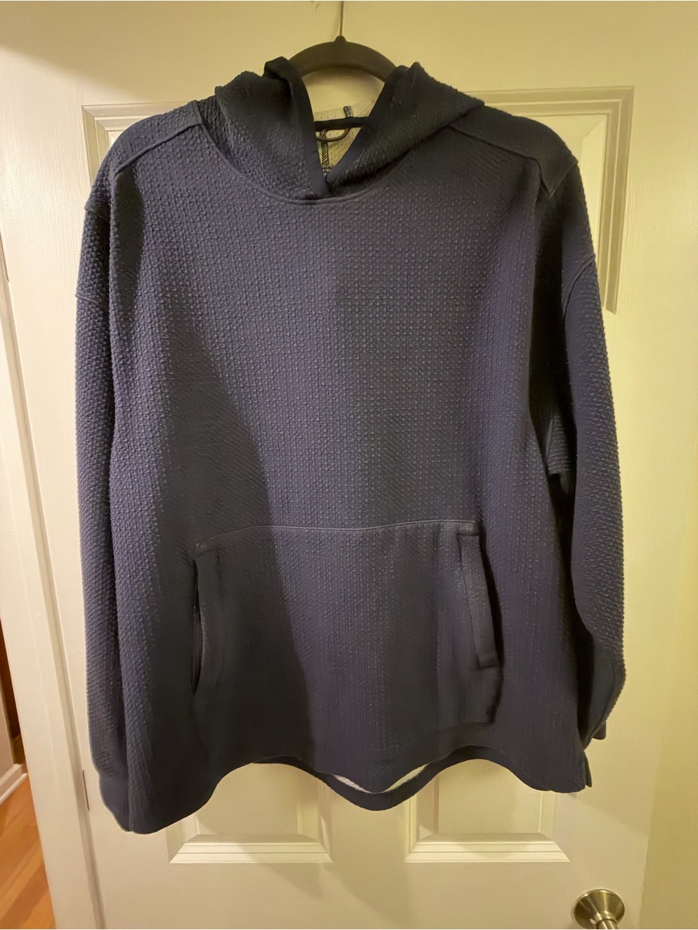 all in motion Navy Waffle-Knit Hooded Pullover